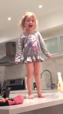 It’s Friday!  Giggles are on tap!  My little Elsa sings her  rendition of “Let it go”!