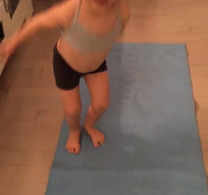 Monkey see, monkey do.  Lead by example Moms, your kids will love you for it :-)   

*warning- may cause dizziness ;-)  Was filmed by an 11 year old.