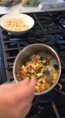 We love leftovers in our house.  

Here is a little video of my eldest daughter using last nights leftovers to make a quick and healthy brown rice pasta!